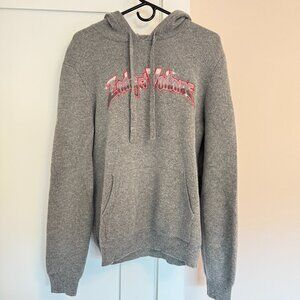 Zadig and Voltaire Wool Sweater Hoodie Size S Gray Red White